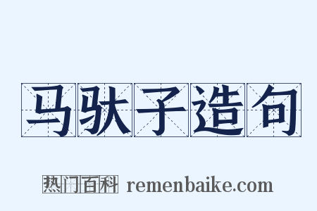 马驮子造句是什么意思的图片